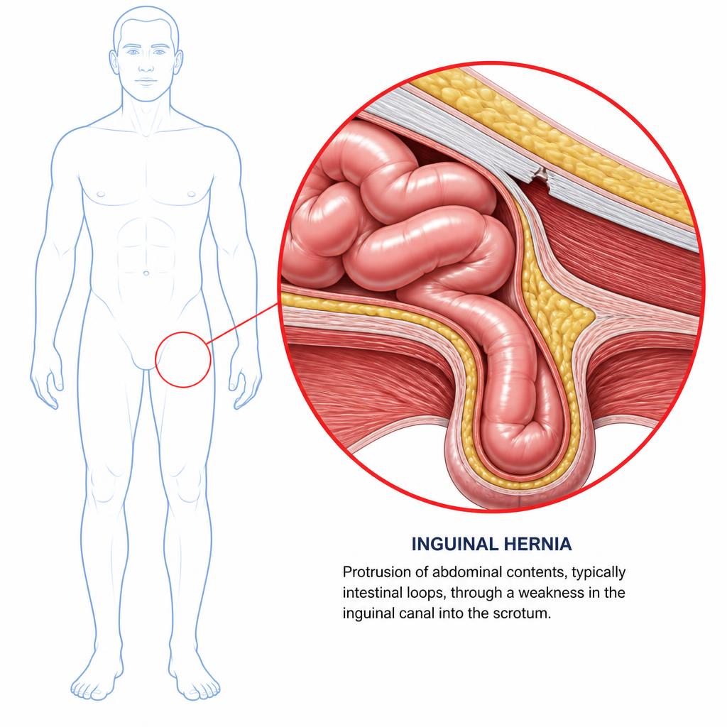 A cirurgia de hérnia inguinal é recomendada quando