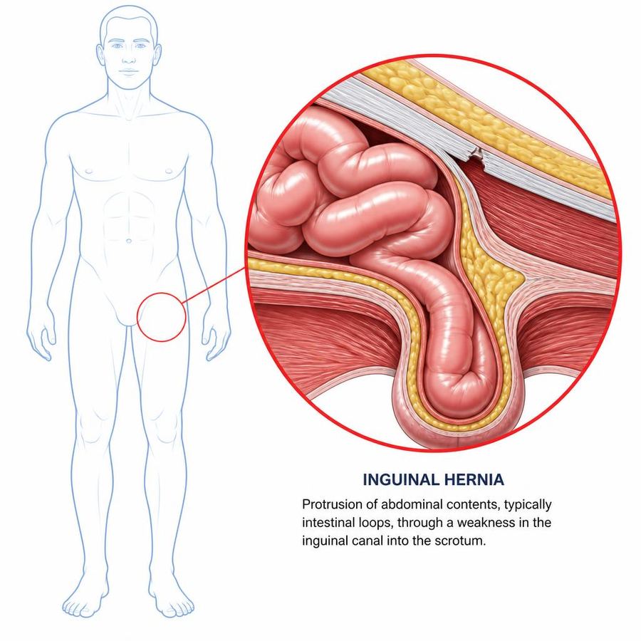 A cirurgia de hérnia inguinal é recomendada quando